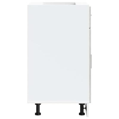 Keuken onderkast "Porto" bewerkt hout betongrijs