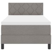 Boxspringbed met matras met matras Taupe 90 x 190 cm Stof - thumbnail