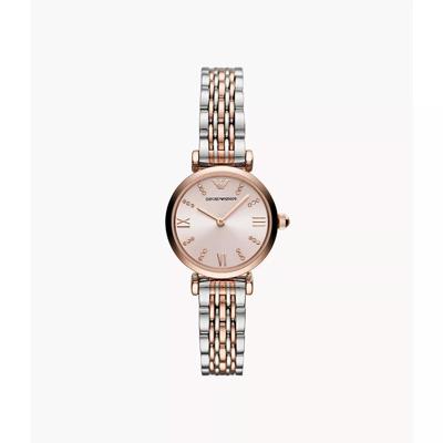 Emporio Armani quartz dameshorloge met roze wijzerplaat AR11223