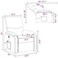 Massagestoel verstelbaar stof donkergrijs - thumbnail