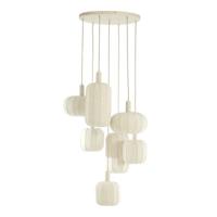 Hanglamp Tulsa 7-lichts rond Creme - thumbnail