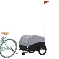Fietstrailer 45 kg ijzer zwart en grijs - thumbnail