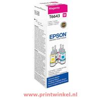 Epson T6643 Magenta 70ml inkt voor ecotank - thumbnail