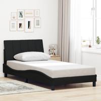 Bedframe zonder matras 100x200 cm stof zwart - thumbnail