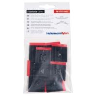 HellermannTyton FMB4APT-I-PA66HS-BK Bevestigingssokkel Zelfklevend 151-02659 Flexibele sokkel, 4-voudige invoeging Zwart 10 stuk(s)