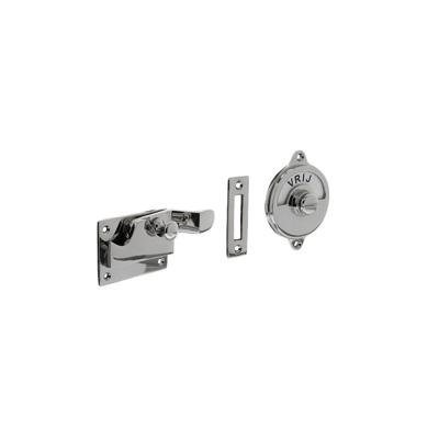 Intersteel WC-overslag met bocht vrij/bezet - nikkel glans