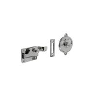 Intersteel WC-overslag met bocht vrij/bezet - nikkel glans - thumbnail