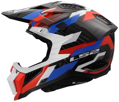 LS2 crosshelm "mx703 x-force phantom" helmet mx703 x-force phantom bl/ws/red l