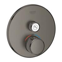 Opbouwdeel GROHE Grohtherm Smartcontrol Douche T, Rond Hard Graphite Geborsteld - thumbnail