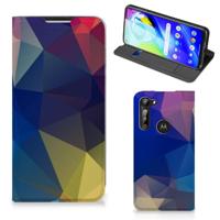 Motorola Moto G8 Power Stand Case Polygon Dark - thumbnail