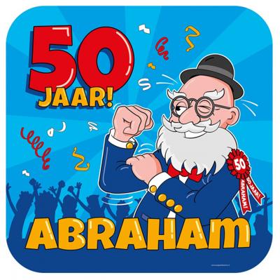 Huldeschild 50 Jaar Abraham Cartoon
