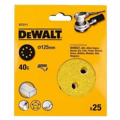 DeWALT DT3111 P40 Schuurschijf 125mm VE=25 DeWALT DT3111 P40 Schuurschijf 125mm VE=25
