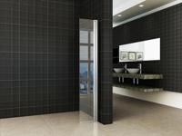 Wiesbaden Comfort zijwand draaibaar met muurprofiel 300 x 2000 x 10 mm nano helder glas/chroom 20.3950 - thumbnail