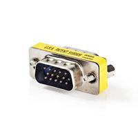 VGA-Adapter - VGA Male - VGA Male - Vernikkeld - Recht - Metaal - Metaal - Polybag - thumbnail