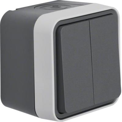 Berker 50753515 W.1 (opbouw) Serietoets spatwaterdicht Grijs, Lichtgrijs 1 stuk(s)