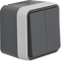 Berker 50753515 W.1 (opbouw) Serietoets spatwaterdicht Grijs, Lichtgrijs 1 stuk(s) - thumbnail