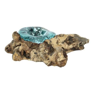 Bruine Sarana Waxinelichthouder van Drijfhout, 780 gram