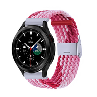 Braided nylon bandje - Roze gemêleerd - Samsung Galaxy Watch 4 Classic - 42mm / 46mm Braided nylon bandje - Roze gemêleerd - Samsung Galaxy Watch 4 Classic - 42mm / 46mm