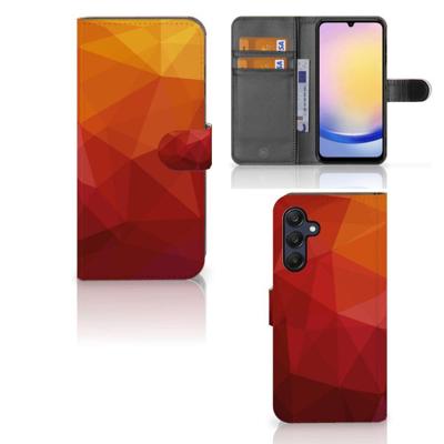 Book Case voor Samsung Galaxy A25 Polygon Red Book Case voor Samsung Galaxy A25 Polygon Red