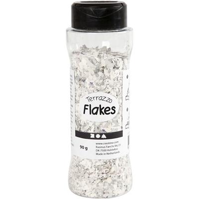 Terrazzo vlokken, lichtgrijs, 90 gr/ 1 Doosje Terrazzo vlokken, lichtgrijs, 90 gr/ 1 Doosje