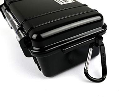 Peli 1050 Micro Case Voor Het Beschermen Van Kleine Spullen En Elektronica - Sd-Kaarten, Pda, Gps, Digitale Camera - Tegen Stoten, Ip67 Waterdicht, Capaciteit: 1L, Gemaakt In De Vs, Kleur: Zwart
