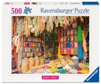 Ravensburger - Puzzel van 500 stukjes - Marokkaanse specerijenmarkt (Puzzelhoogtepunten, Kleurrijke markten) - Leeftijd 12+ - 12001816 - thumbnail