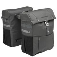 Newlooxs Vigo double fietstas - sportief, waterafstotend, zwart/grijs - thumbnail