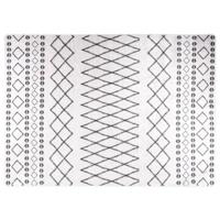 VidaXL Vloerkleed wasbaar anti-slip 120x180 cm zwart en wit - thumbnail