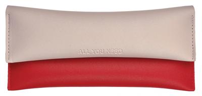 Moses etui All you need 20,5 cm beige/rood Moses etui All you need 20,5 cm beige/rood
