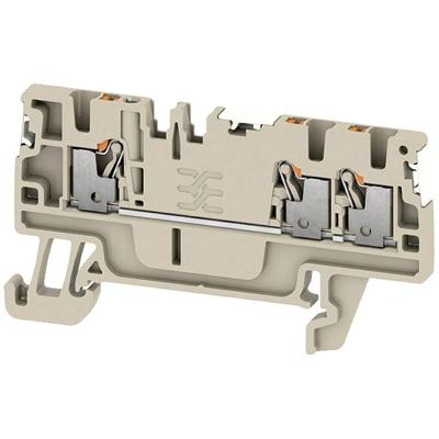 Weidmüller 2674630000 Doorgangsserieklem Push-In-klem, Steekaansluiting Donkerbeige 50 stuk(s)