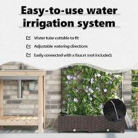 Tuin Bloempot 2 pcs Bruin Staal - thumbnail