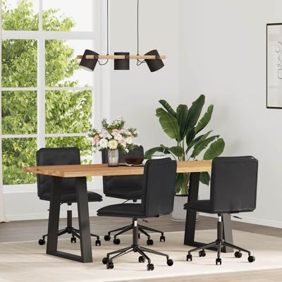 Eetkamerstoelen 4 st kunstleer zwart