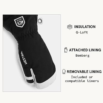 Hestra Army Leather Heli Ski 3 Vinger Handschoen BLACK 7