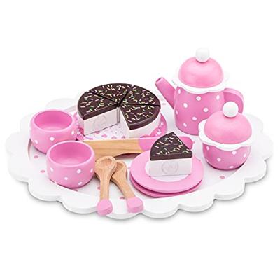 New Classic Toys houten theeset met taart - roze