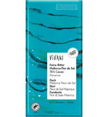 Vivani Chocolade Puur 75% Cacao Zeezout