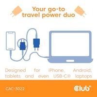 Club3D CAC-3022 USB-C® oplader, 30 watt, 2 stuks, blauw - thumbnail