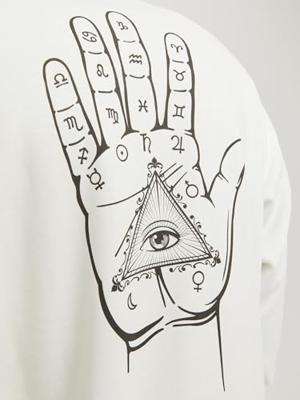 Herensweater zonder Capuchon Jack & Jones Jjmystic Wit Bruin - Maat: XL