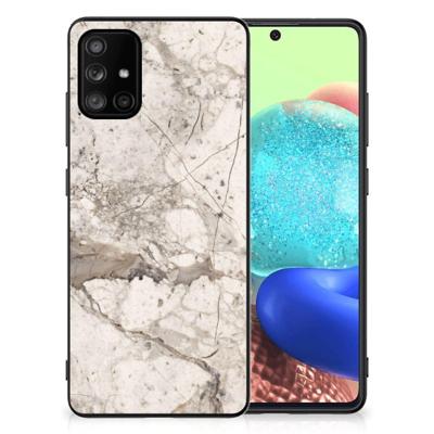 Samsung Galaxy A71 Marmeren Print Telefoonhoesje Marmer Beige Samsung Galaxy A71 Marmeren Print Telefoonhoesje Marmer Beige