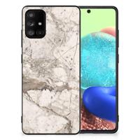 Samsung Galaxy A71 Marmeren Print Telefoonhoesje Marmer Beige - thumbnail