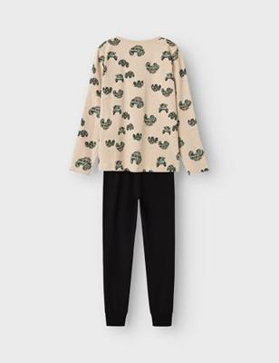 Name it zomer pyjama jongens - wit - NkmNightset