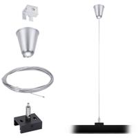 Paulmann 12V-kabelsysteemcomponenten Plafondbevestiging Zwart 95585 ProRail3 Steel Wire Suspension - thumbnail