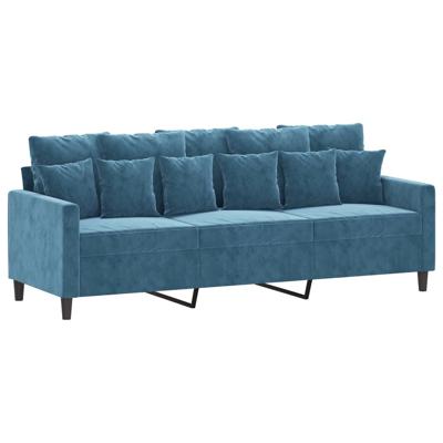 2-delige Loungeset met kussens fluweel blauw