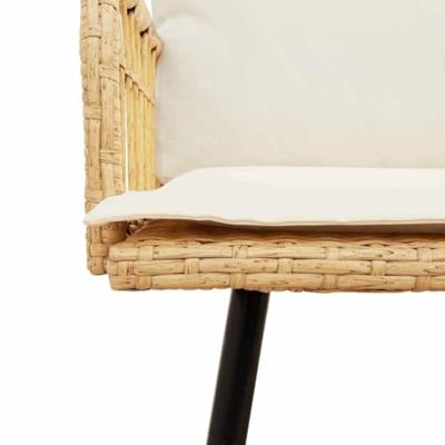 Tuinbank met kussen Bruin 114 x 64 x 78cm Metaal