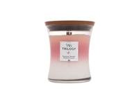 WoodWick Geurkaars Medium Trilogy Blooming Orchard - 11 cm / ø 10 cm - Geurkaars in Glas - Houten Lont - thumbnail