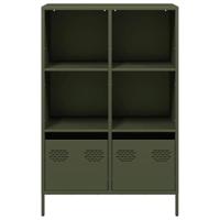 Hoge kast 68x39x103,5 cm staal olijfgroen - thumbnail