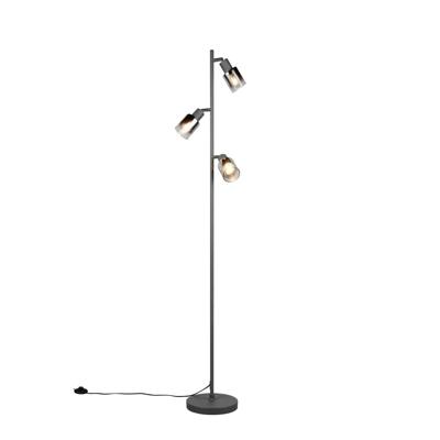 Trio VloerlampCadiz 3-lichts smoke glas - R41783042