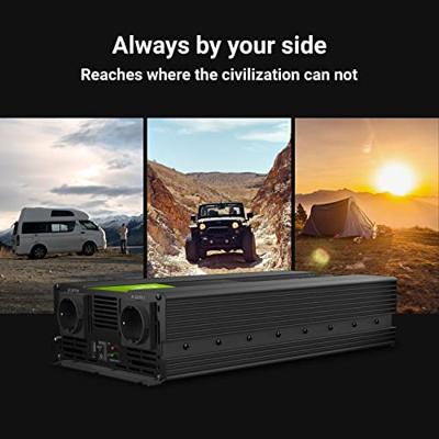 Green Cell INV21 netvoeding & inverter Auto 6000 W Zwart - thumbnail