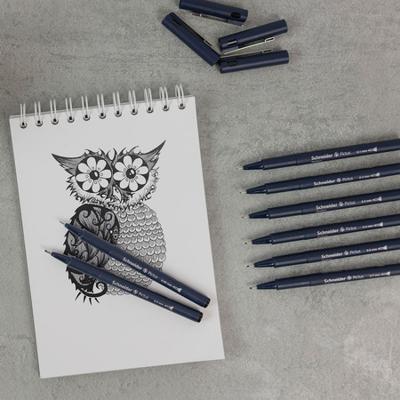 8 Fineliners Schneider Pictus zwart 8 Fineliners Schneider Pictus zwart