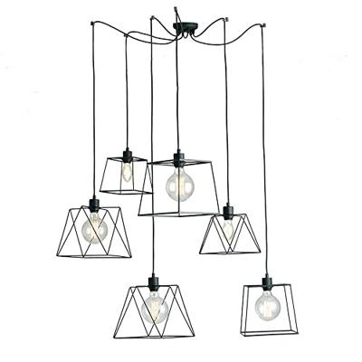 ECO-Light I-BROOKLYN-S6 I-BROOKLYN-S6 Hanglamp E27 Zwart