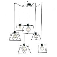 ECO-Light I-BROOKLYN-S6 I-BROOKLYN-S6 Hanglamp E27 Zwart - thumbnail